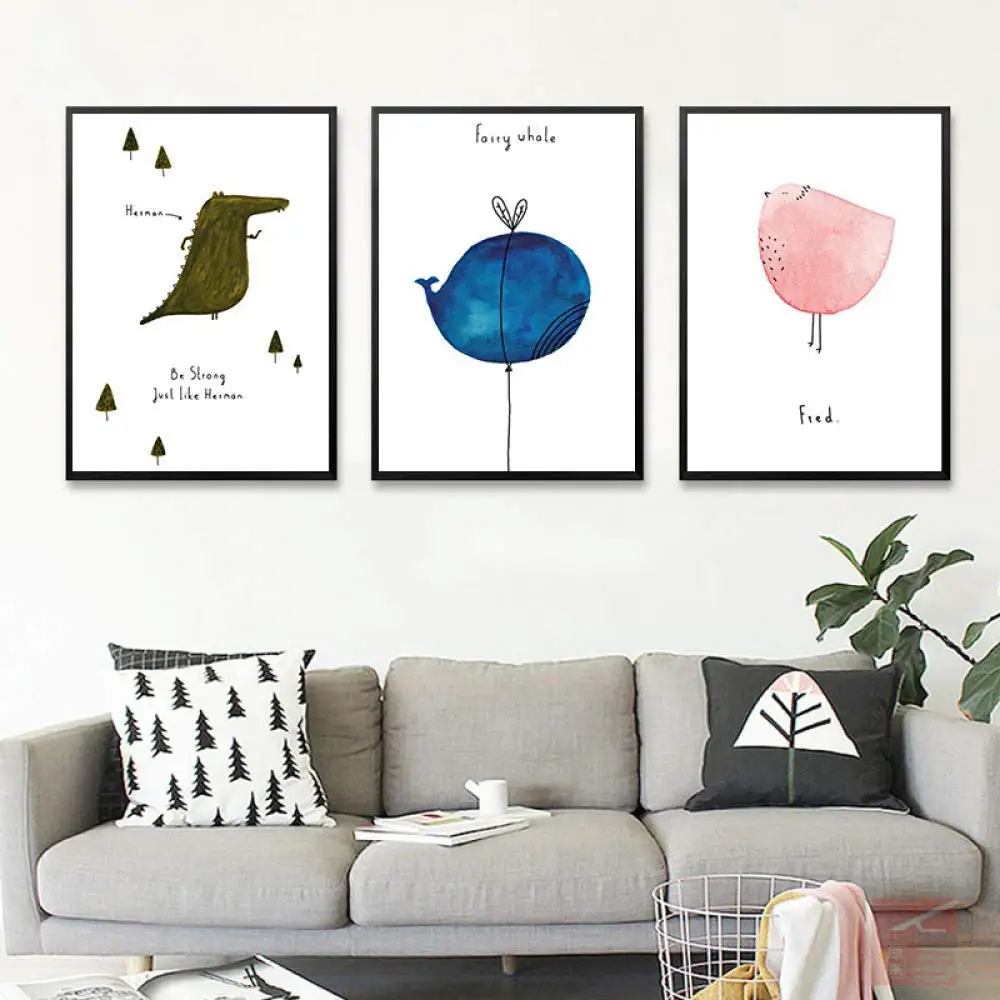 PLLP Nordic living room decorative painting, children's room paintings, bedroom dining room entrance painting, sofa decorative painting