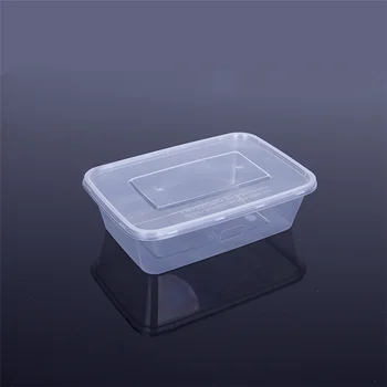 650ml Square Disposable Clear Lunch Box Plastic Food Container ...