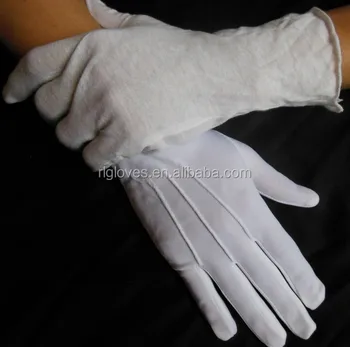 white cotton thin cotton gloves liner 