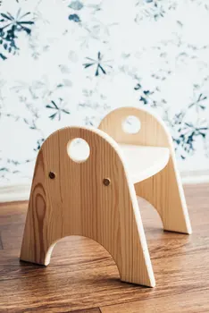 wooden baby stool