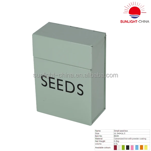 2018 Hot Sale Garden Metal Seed Tin,Galvanized Iron Seed Box,Seed Storage Box Buy Metal Seed