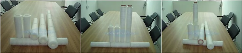 Stainless housing filter PP PES PTFE PVDF material  pleated cartridge filter 1 2 10  micron water filter