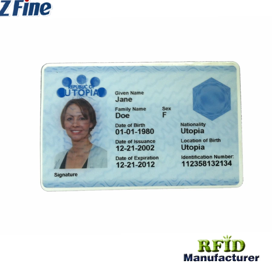 custom portrait id card custom photo student id card