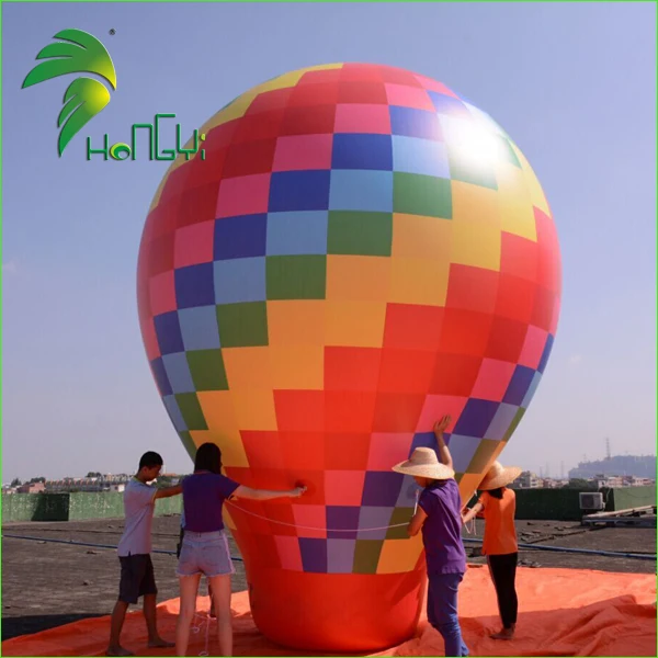 Pvc Colorful Inflatable Hot Air Shaped Ground Balloon For Advertising