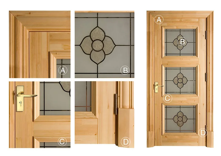 Burly Wood Modern Front Door Entry Doors Glass External With