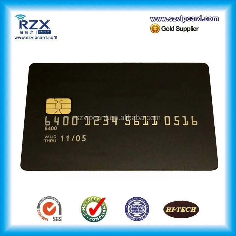 Premium Contact Smart Metal Credit Cards With Sle4442 Chip Buy Metal