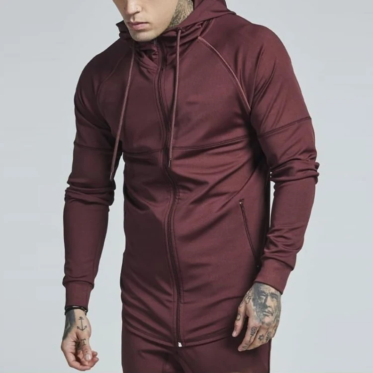 Mens Cotton Polyester Tracksuit Custom Tech Fleece Gym Tracksuit For ...
