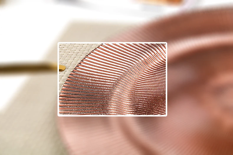 Tableware Market in Guangzhou Rose Gold Plated Glass Charger Plates Wedding