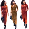SN3467 women fashion casual simple solid corduroy jumpsuit SN3467