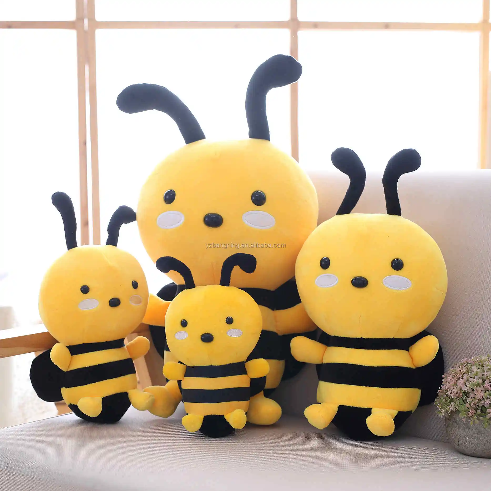 Cartoon Kawaii Stuffed Plush Bee Toys Plush Honey Bee Birthday Gift For ...