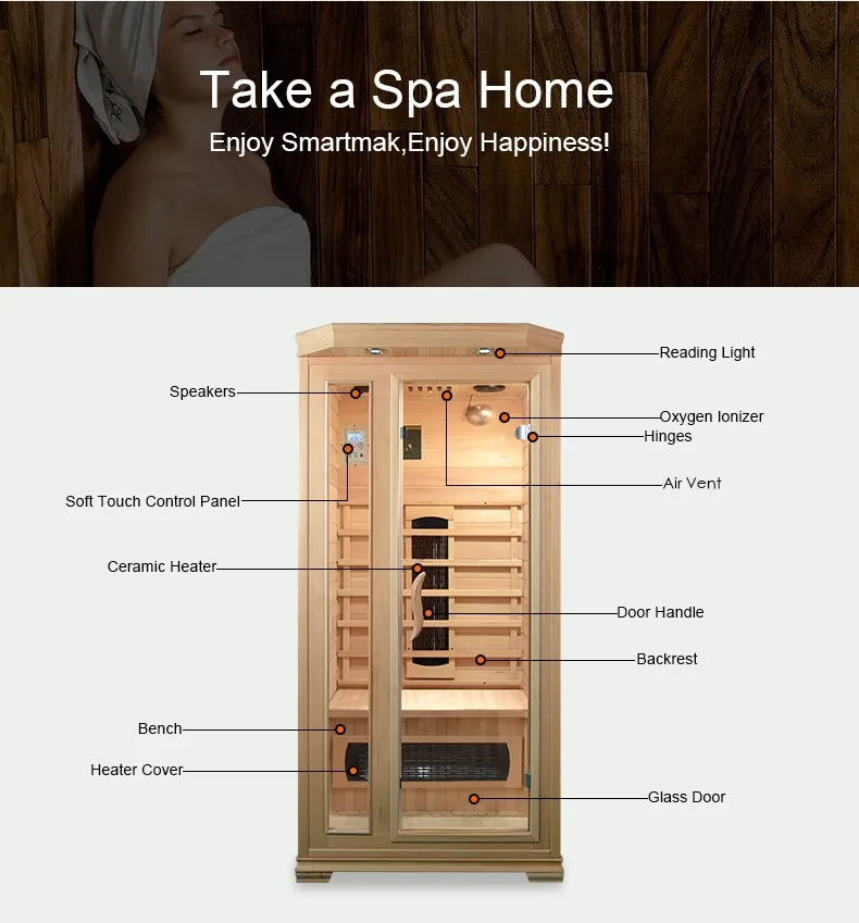 Small Ozone Infrared 1 Person Sauna - Buy 1 Person Sauna,Infrared Sauna ...