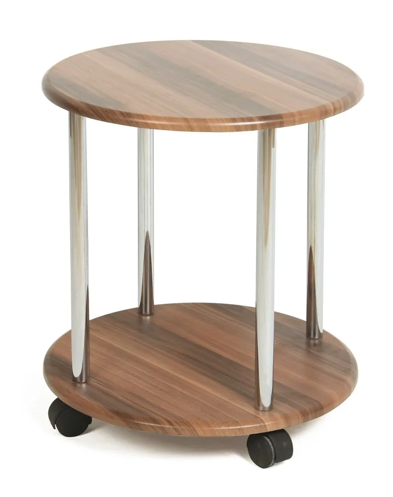 Simple Style Small Round Tempered Glass Black Side Table End Tables