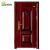 2018 Elegant villa entry square wrought iron glass doors entrance steel security door