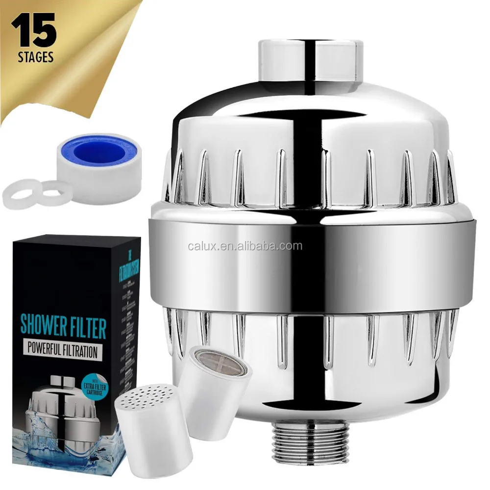 15stage Shower Water Filter For Hard Water With 2 Cartridges