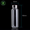 wholesale 350ml kombucha packaging 12oz borosilicate glass water bottle with metal screw cap