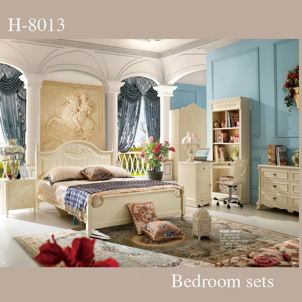 Kerajaan Gaya Bedroom Furniture Sederhana Desain Kamar Tidur Putih