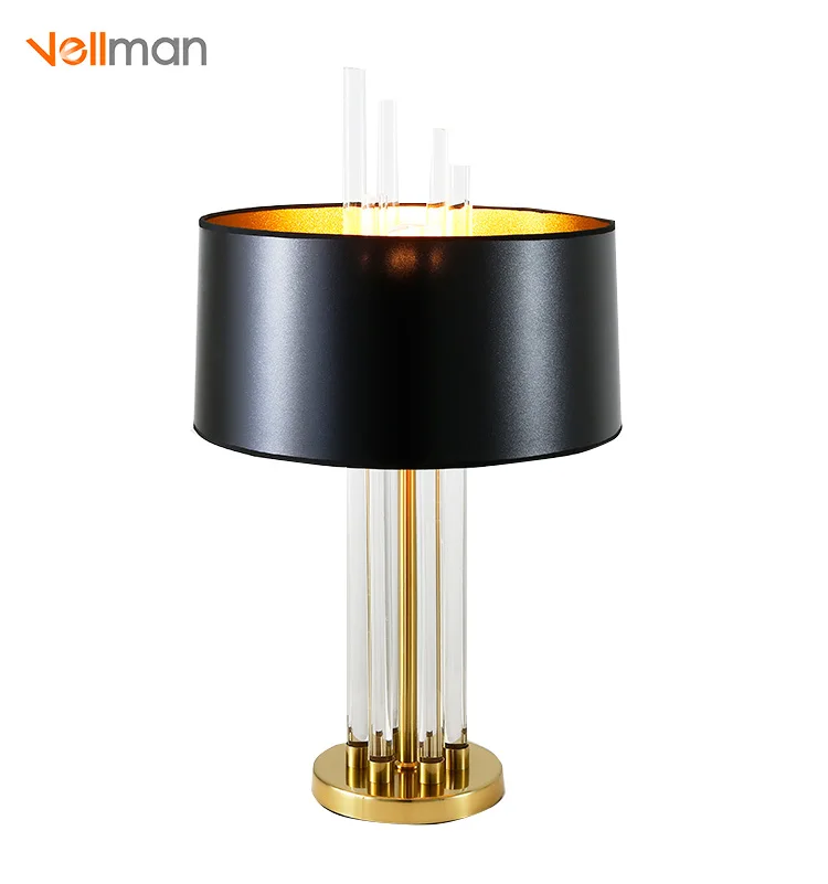 Vellman Crystal Beige Metal Cloth Bedside Table Lamp For Bedroom Buy Table Lamp Bedside Edison Table Lamp Crystal Table Lamps For Bedroom Product On