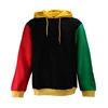 black wholesale hoodies custom mens bulk color block pullover hoodies