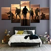 5 Pieces Setting Sun Battlefield Soldiers Modern Home Wall Decor Canvas Picture Art HD Print Painting On Canvas For Living Room