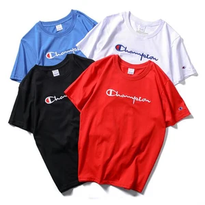 brand t-shirt Custom design 100% cotton plain no brand t-shirt embroidery hot sale made in china