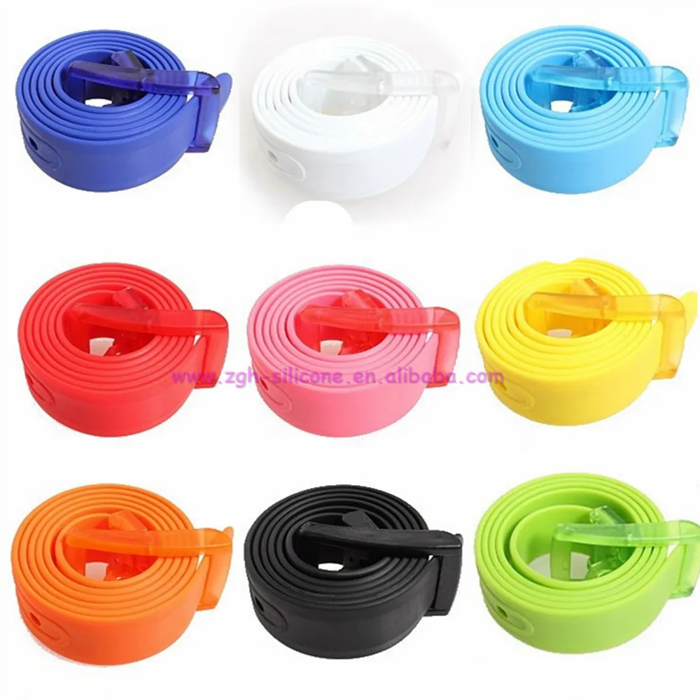 New design fashion plastic silicone belt candy jelly belt for men