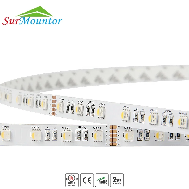 5M 24V IP20 IP54 IP65 IP67 IP68 5050 RGBW LED Strip 4 In 1 LED 5050