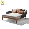 New design luxury high end waterproof hote pool king size teak outdoor patio furniture daybed