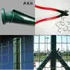 pvc coated D-shaped swallow post with zipper for euro fence