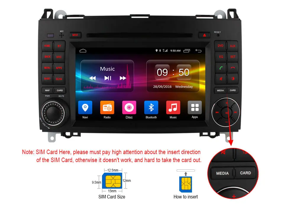 Clearance HD 1024 Android 6.0 Car DVD Player for Mercedes Benz B200 W169 A160 Viano Vito GPS Radio DAB Stereo Octa 8 Core CPU 2GB RAM 5