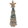 Ocean style resin shell christmas tree with light