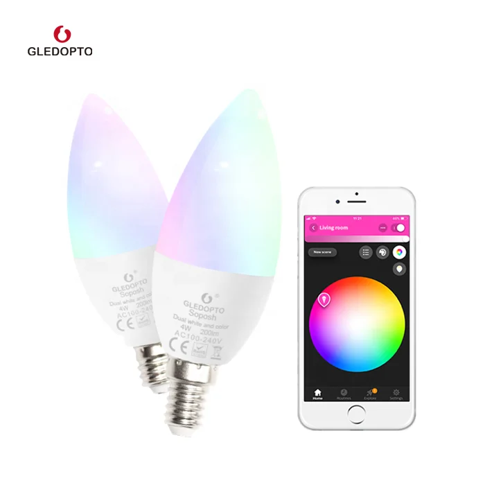 Gledopto Zigbee Zll Led 4w Candle Light Bulb Rgb/rgbw/rgbww/cw Smart