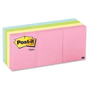 3M Commercial Office Supply Div. Post-It Notes, Original, 1-1/2"X2", 12/Pk, Assorted Pastel - 3M Commercial Office Supply Div. Post-It Notes, Original, 1-1/2"X2", 12/Pk, Assorted Pastelpost-It Notes