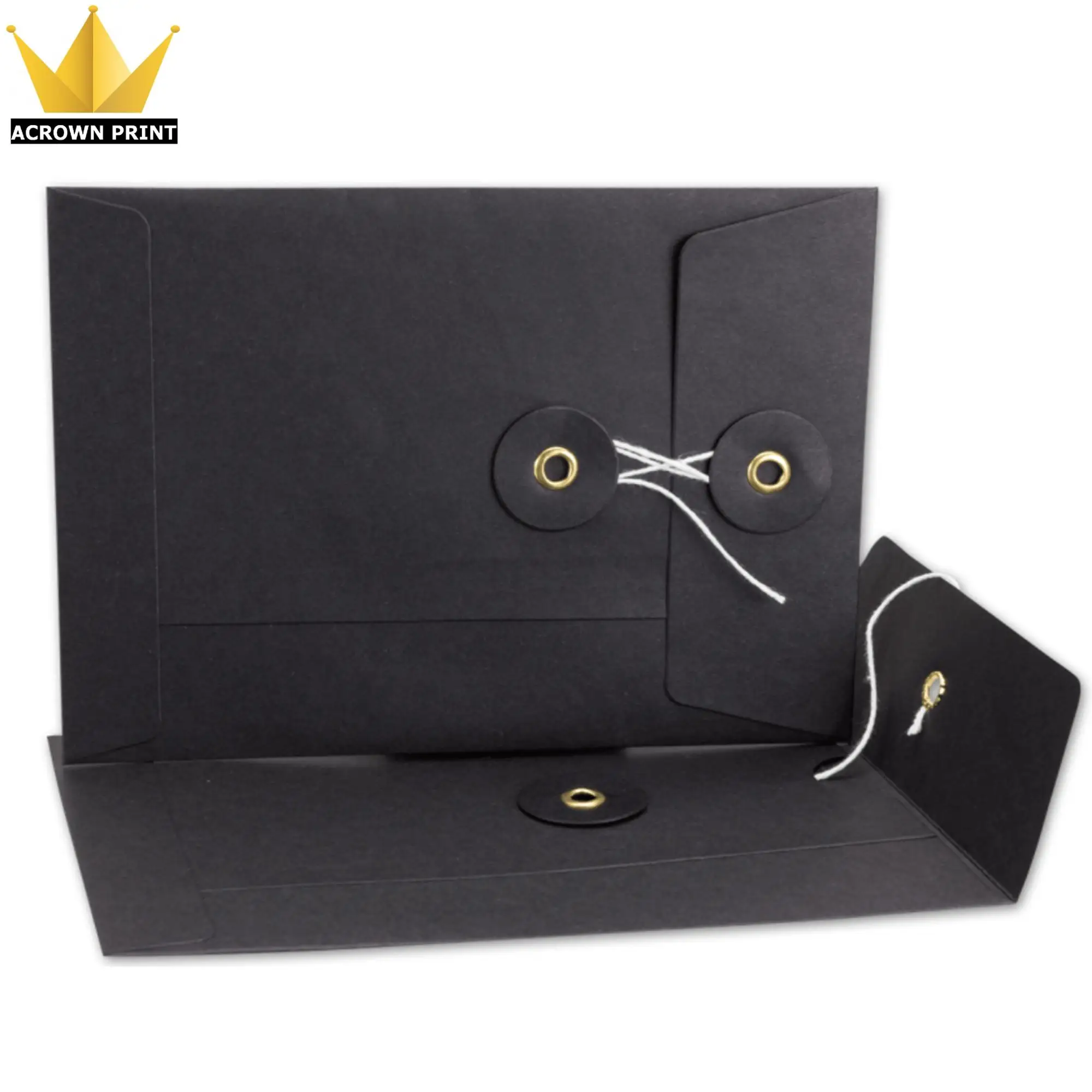 SIWA Paper String-button Envelope - Black – zen minded