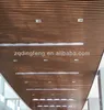 Wood color aluminium strip ceiling for outdoor, PVDF coated