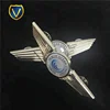 Wholesale personalized die cast 3d metal badge emblem wings sword