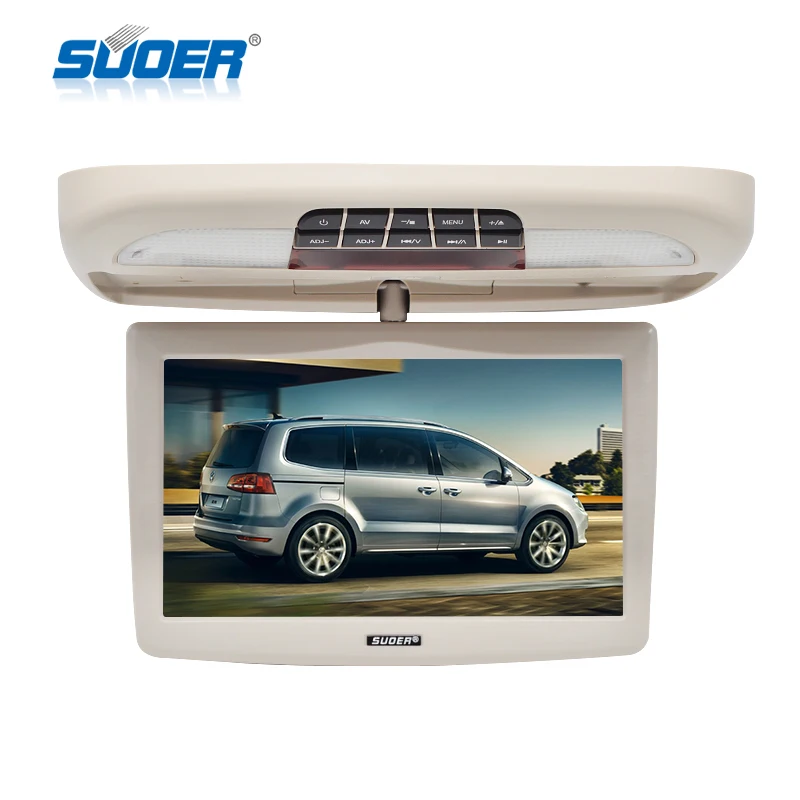 12 Inch Car Lcd Monitor Flip Down Car Monitor Whit Usb/sd/dvd Function
