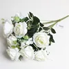 Guangzhou artificial flower factory marking white roses artificial flower