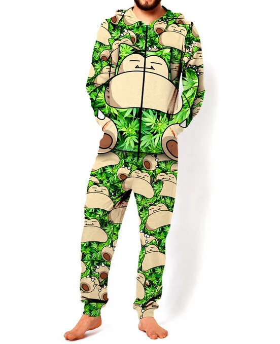 Plus Size Adult Silk Onesie Pajamas Jumpsuit For Men - Buy One Piece ...