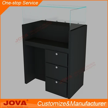 Custom Made Black Wood And Glass Free Standing Laptop Computer Custom Made Black Wood And Glass Free