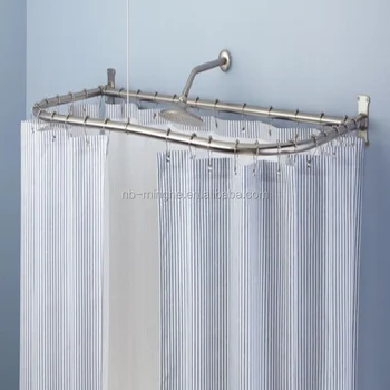 D Shaped Shower Curtain Rod D Shaped Shower Curtain Rod