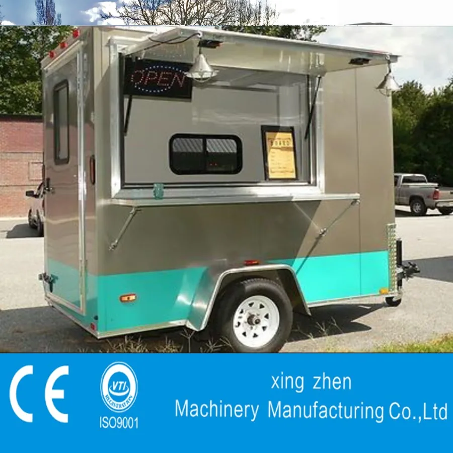 New Stainless Steel Concession Stand Food Trailer Mobile Kitchen For
