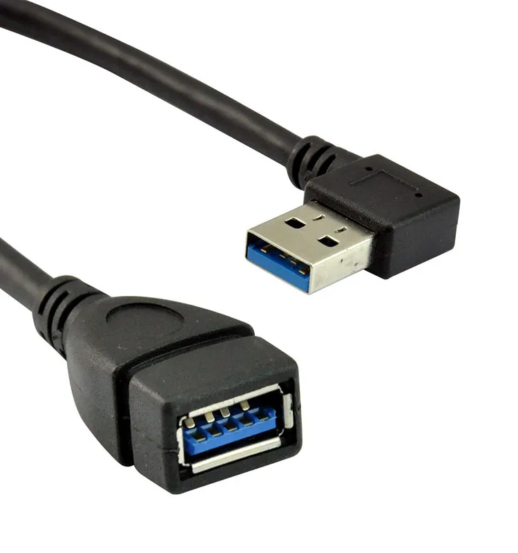 90 Degree Right Angle Short And Slim Usb 3.0 Extension Cable Cord Usb