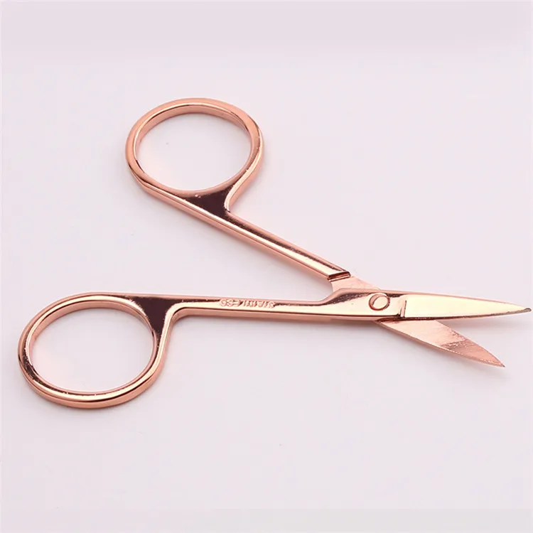 Customized Logo Stainless Steel Beauty Scissors Rose Gold Hairdressing ...