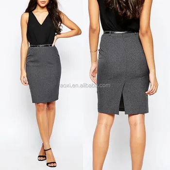 Latest Design Womens Wear Back Split High Waist Las Pencil Latest Design Womens Wear Back Split High Waist Las Pencil Office Skirt