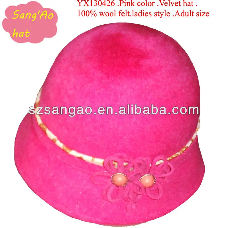 red velvet bucket hat