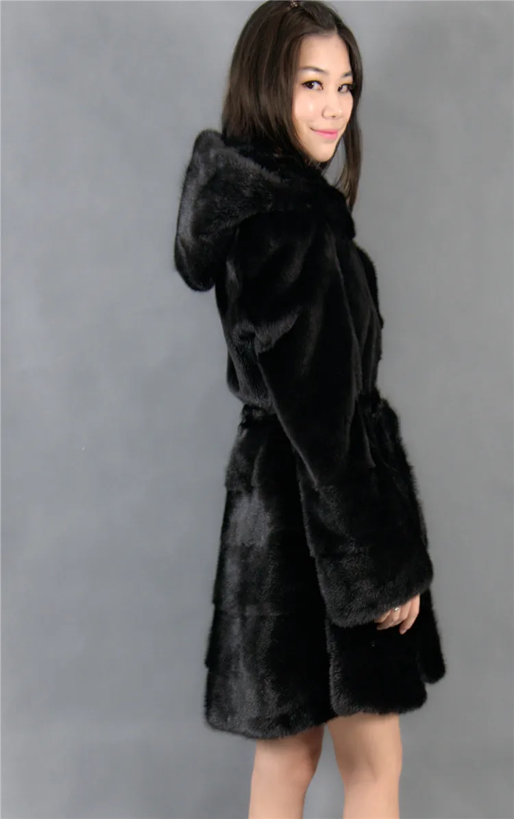 2016 new fur coats mink coat genuine fur coat with a hood mink fur coats natural