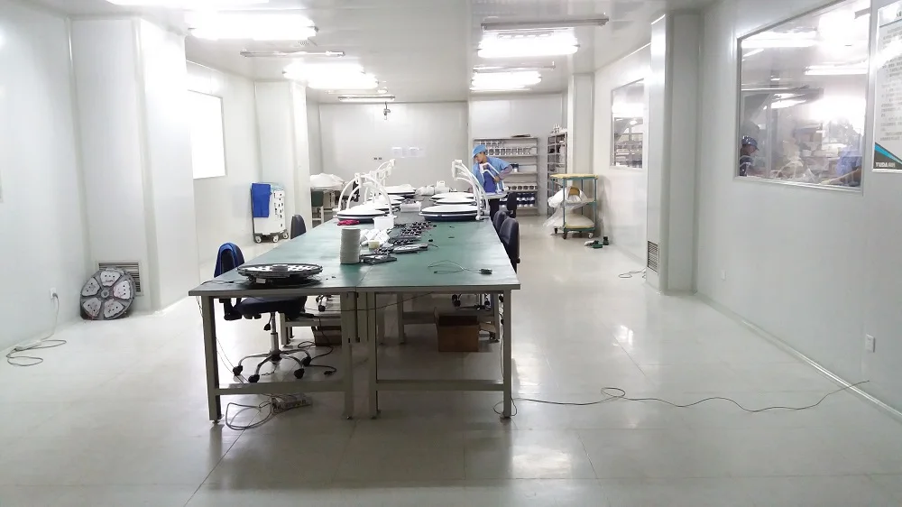 Hospital operation room equipment double head ceiling dome shandowless led operating lamp