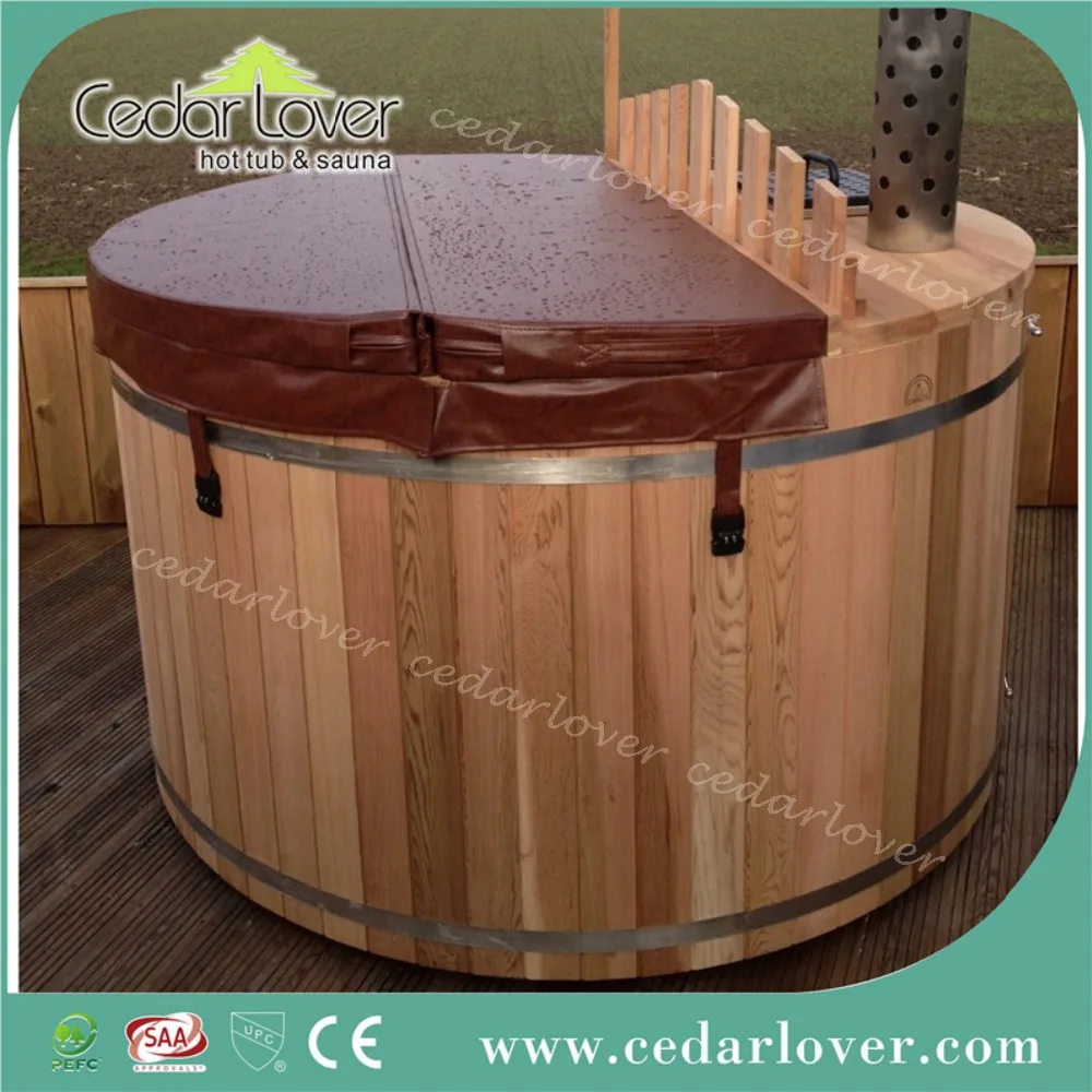 Baignoire Tonneau pot au feu de bois de tonneau en bois baignoire Baignoire Tonneau pot au feu de bois de tonneau en bois baignoire