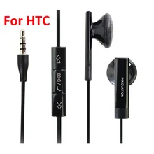 Wired Mobile Phone Headphones With Microphone Original Noise Cancelling In-Ear Earphone Wire Control Stereo Headset For HTC