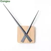 DIY Silent Wooden Square Quartz Mechanism Clock with Hands